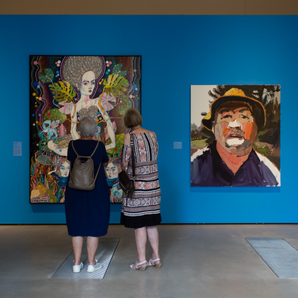 Retirees visiting Rockhampton Museum of Art.