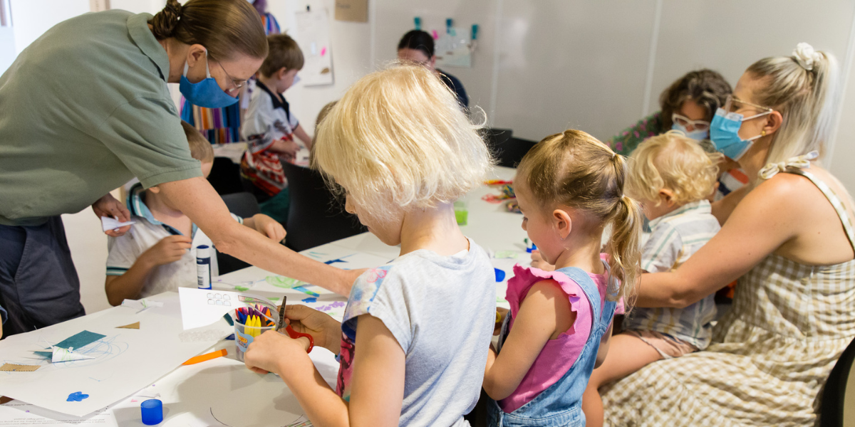 Family activities at Rockhampton Museum of Art.