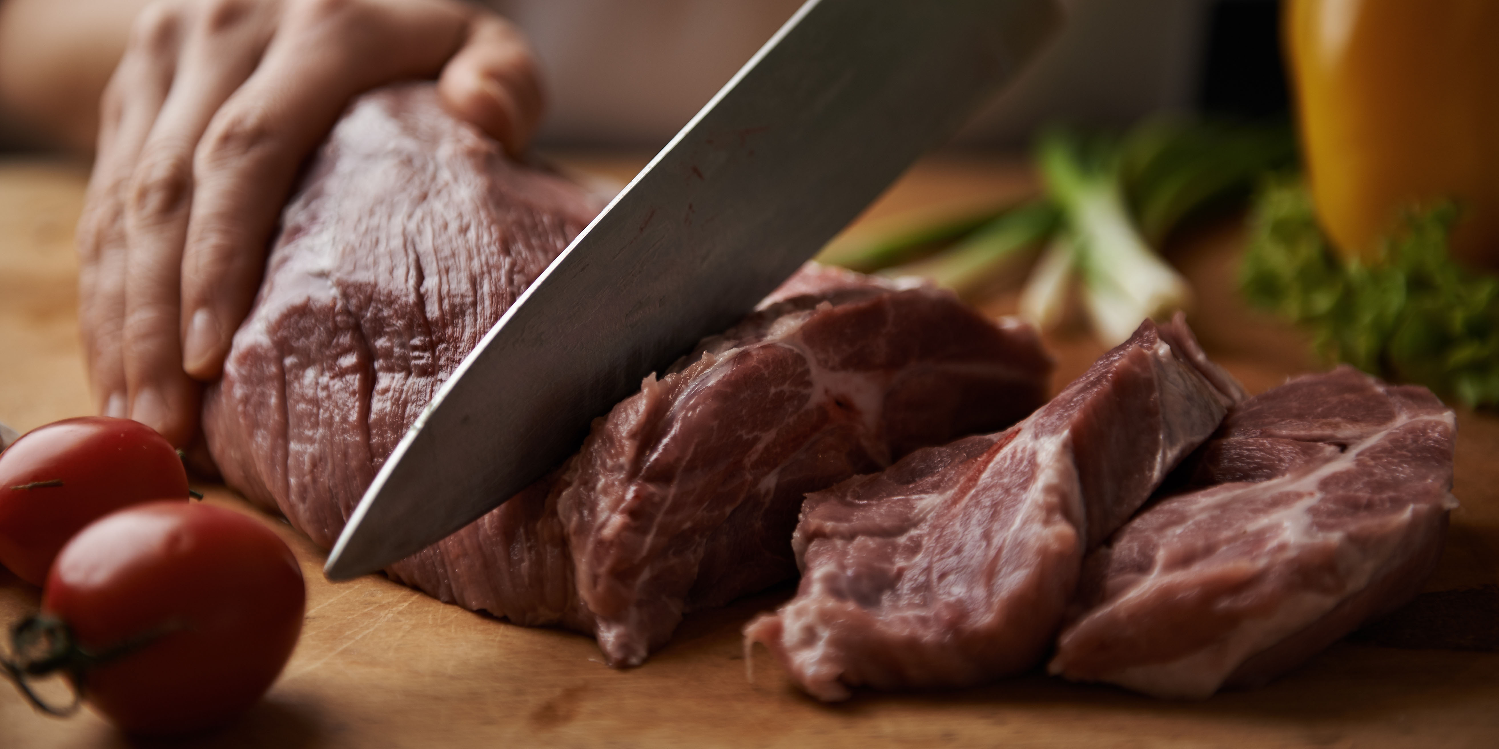 succulent beef being sliced